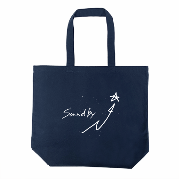 星屑帆布トートバッグ（ミッドナイトブルー）